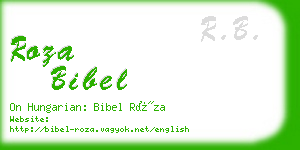 roza bibel business card